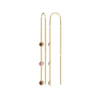 Three-Stone Threader Earrings