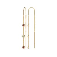Three-Stone Threader Earrings