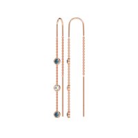 Three-Stone Threader Earrings