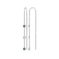 Three-Stone Threader Earrings