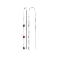 Three-Stone Threader Earrings