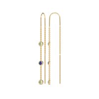 Three-Stone Threader Earrings