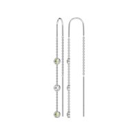 Three-Stone Threader Earrings