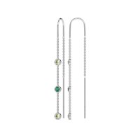 Three-Stone Threader Earrings