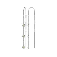 Three-Stone Threader Earrings