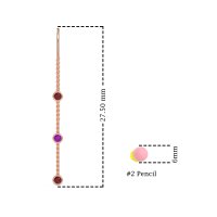 Three-Stone Threader Earrings