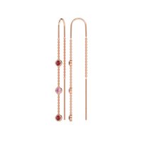 Three-Stone Threader Earrings