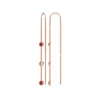 Three-Stone Threader Earrings