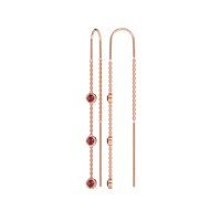 Three-Stone Threader Earrings