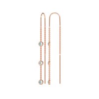 Three-Stone Threader Earrings