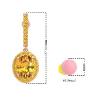 Oval Halo Drop Earrings