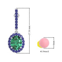 Oval Halo Drop Earrings