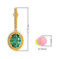 Oval Halo Drop Earrings