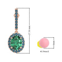 Oval Halo Drop Earrings