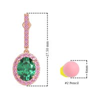 Oval Halo Drop Earrings