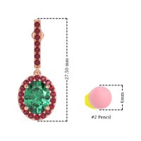 Oval Halo Drop Earrings