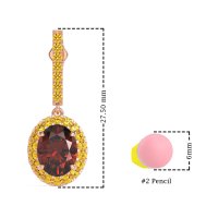 Oval Halo Drop Earrings