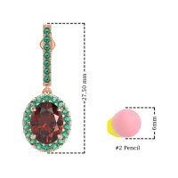 Oval Halo Drop Earrings