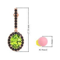 Oval Halo Drop Earrings