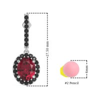 Oval Halo Drop Earrings