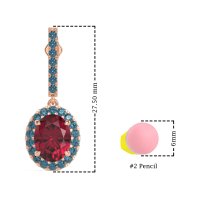 Oval Halo Drop Earrings