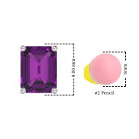 Classic Four Prong Emerald Cut Studs