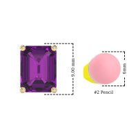 Classic Four Prong Emerald Cut Studs