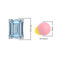 Classic Four Prong Emerald Cut Studs