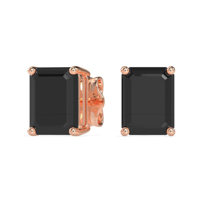 Classic Four Prong Emerald Cut Studs