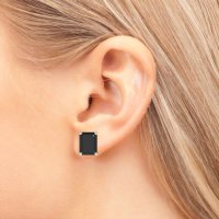 Classic Four Prong Emerald Cut Studs