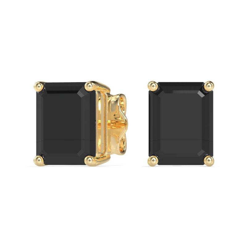 Classic Four Prong Emerald Cut Studs