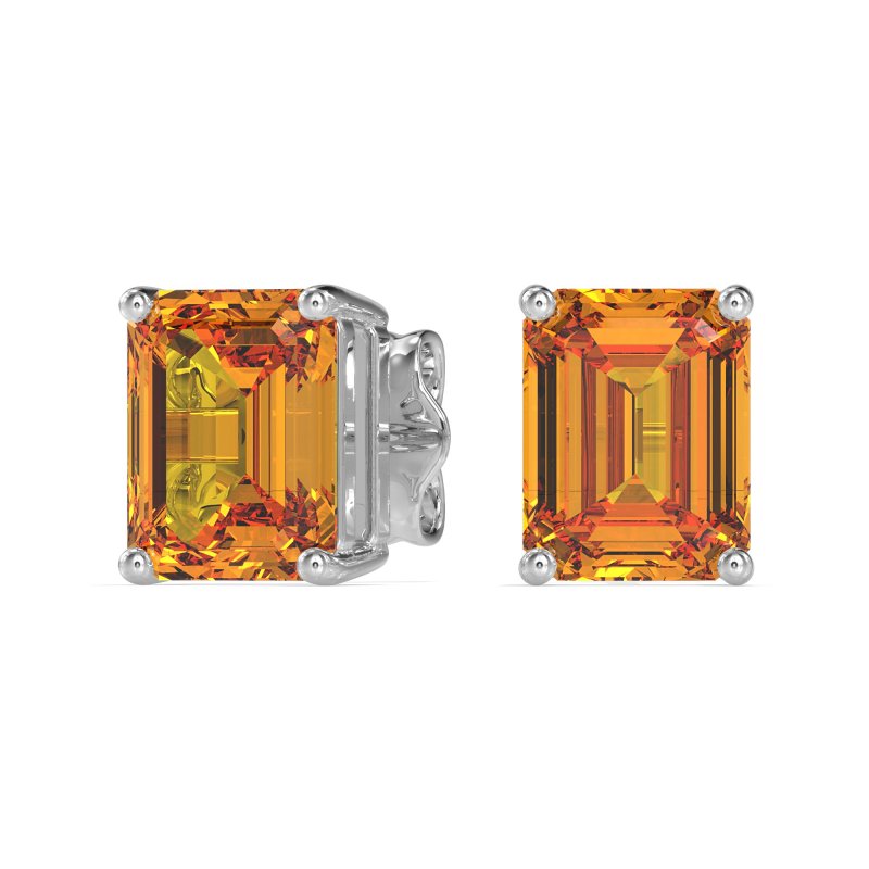 Classic Four Prong Emerald Cut Studs