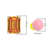 Classic Four Prong Emerald Cut Studs