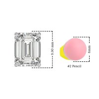Classic Four Prong Emerald Cut Studs