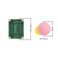 Classic Four Prong Emerald Cut Studs