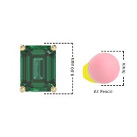 Classic Four Prong Emerald Cut Studs