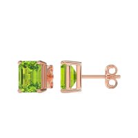 Classic Four Prong Emerald Cut Studs