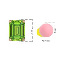 Classic Four Prong Emerald Cut Studs