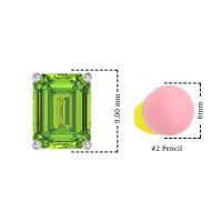 Classic Four Prong Emerald Cut Studs