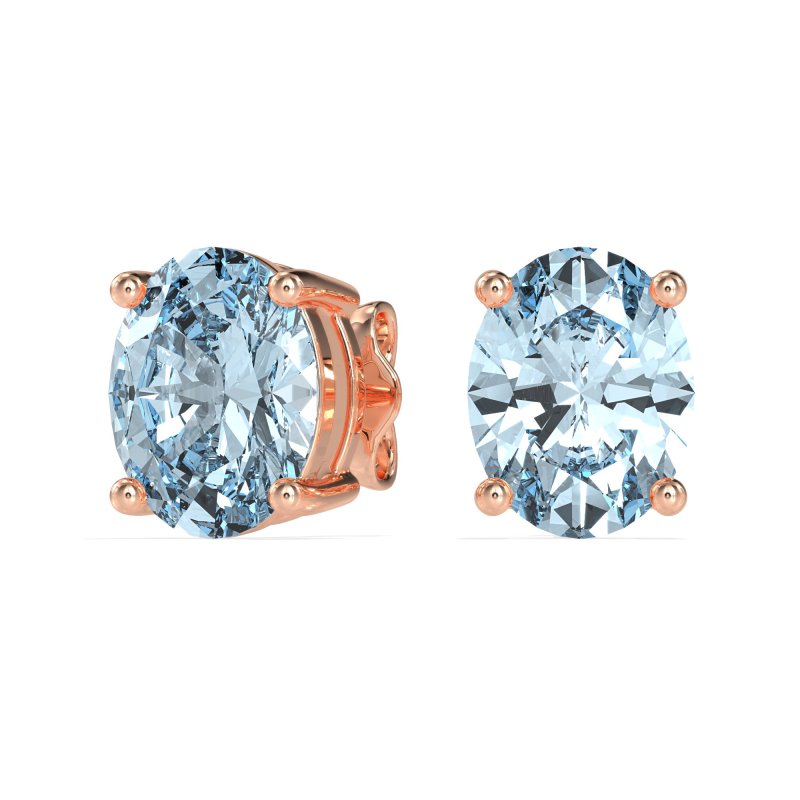 Classic Four Prong Oval Studs