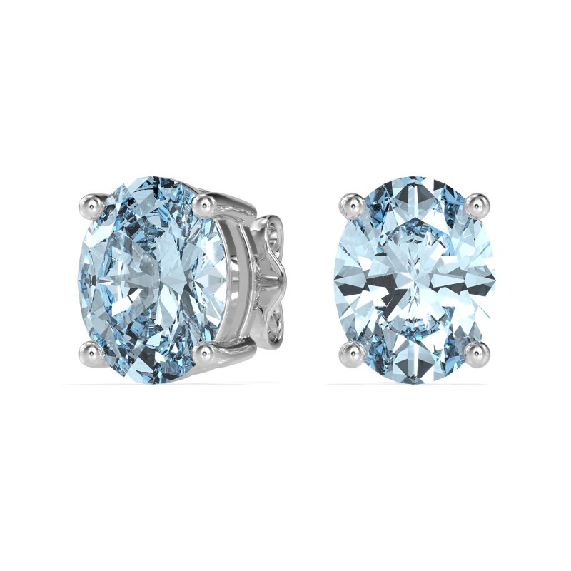 Classic Four Prong Oval Studs