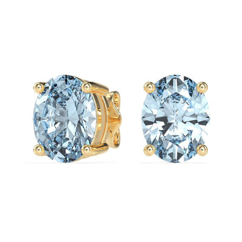Classic Four Prong Oval Studs