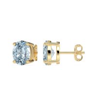 Classic Four Prong Oval Studs
