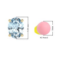 Classic Four Prong Oval Studs