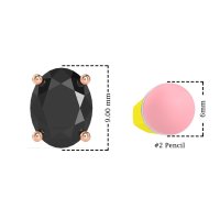 Classic Four Prong Oval Studs