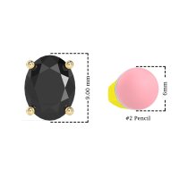 Classic Four Prong Oval Studs