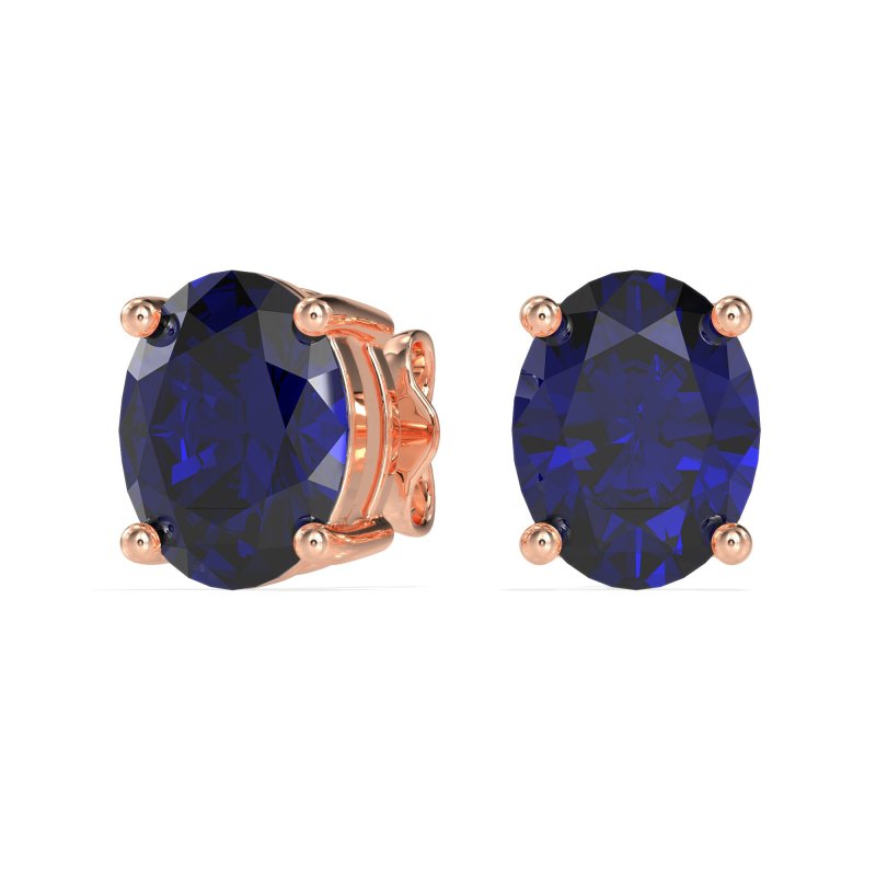 Classic Four Prong Oval Studs