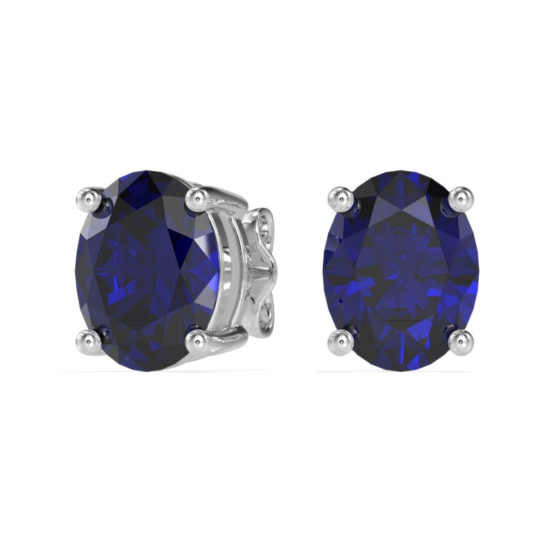 Classic Four Prong Oval Studs