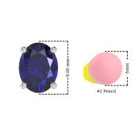 Classic Four Prong Oval Studs