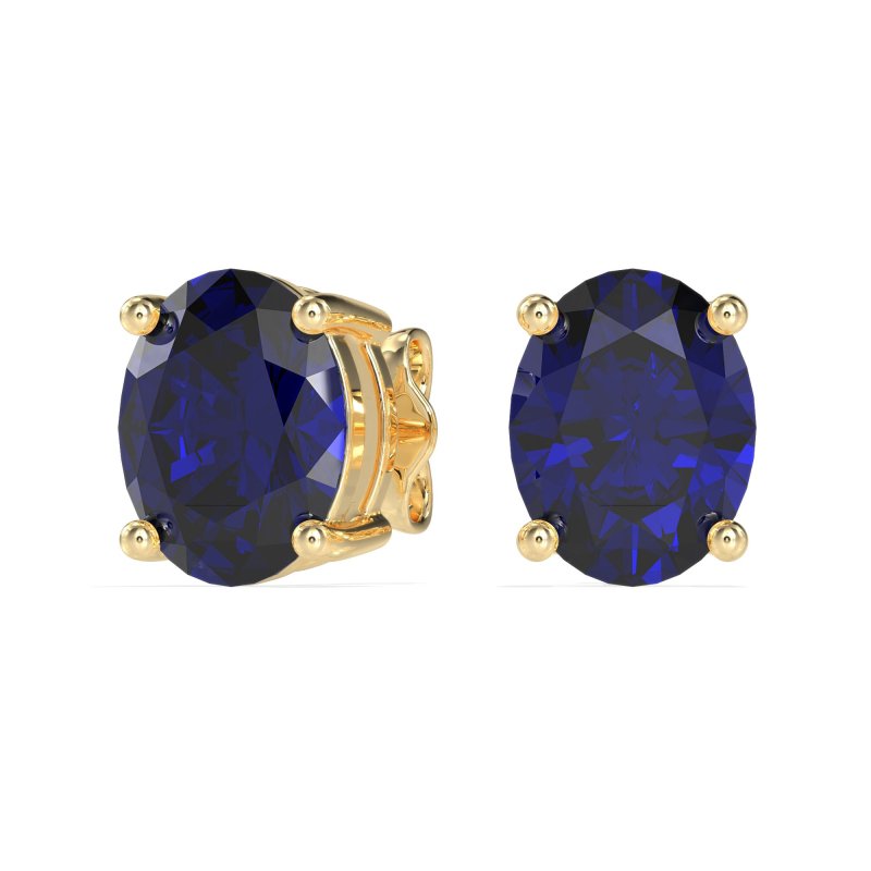 Classic Four Prong Oval Studs